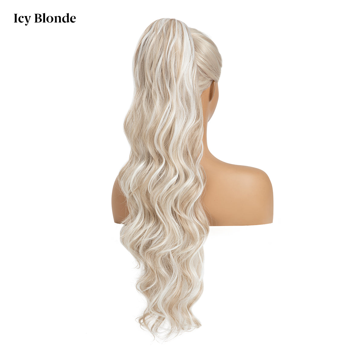 26" Synthetic Curly Hairpiece Long Ombre Invisible Instant Claw Clip In Hair Tails Ponytail Wig Extensions