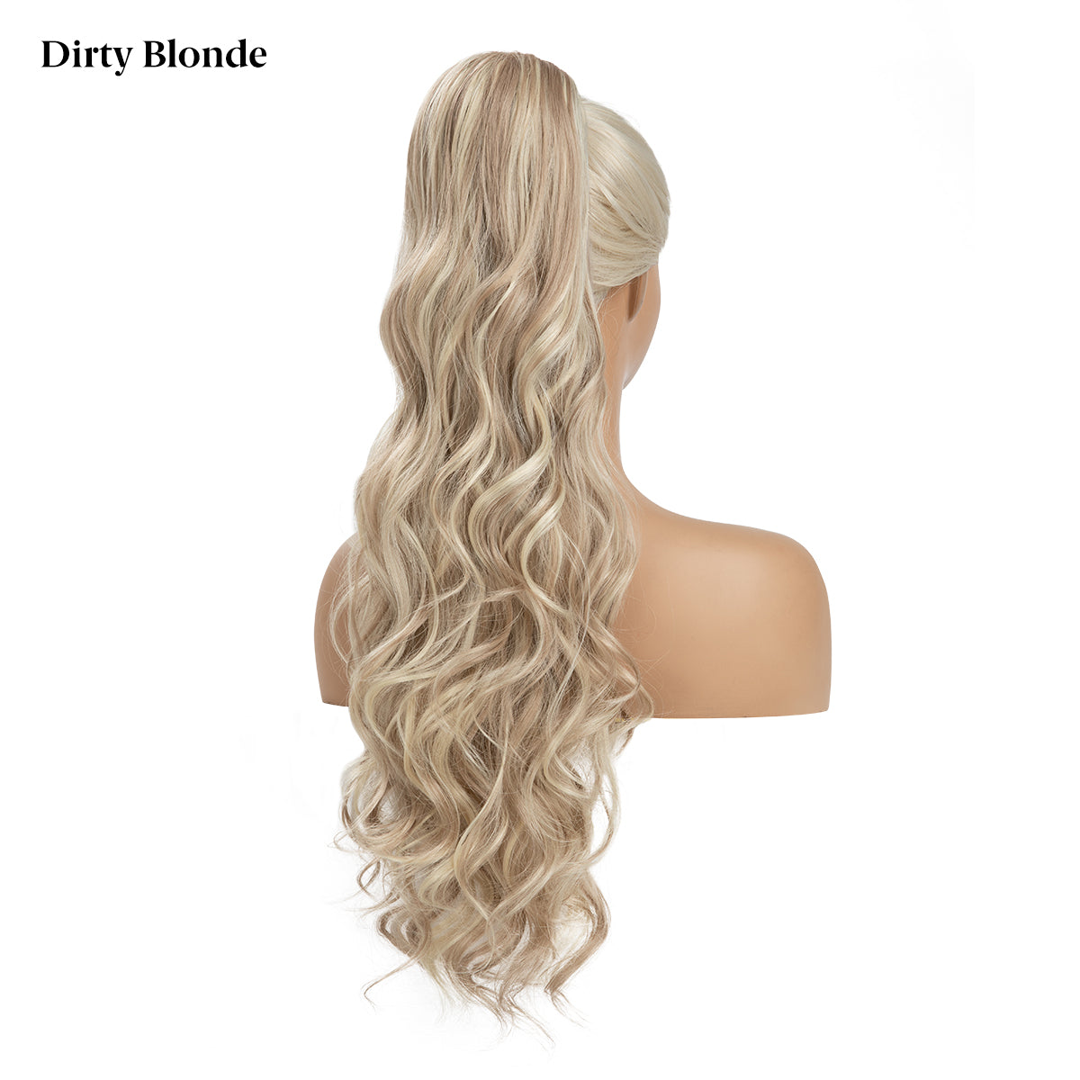 26" Synthetic Curly Hairpiece Long Ombre Invisible Instant Claw Clip In Hair Tails Ponytail Wig Extensions