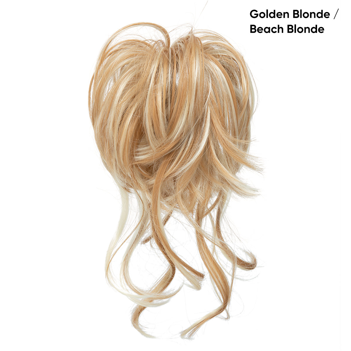 Hair Donut Bun Synthetic Straight Gold Messy Elastic Band