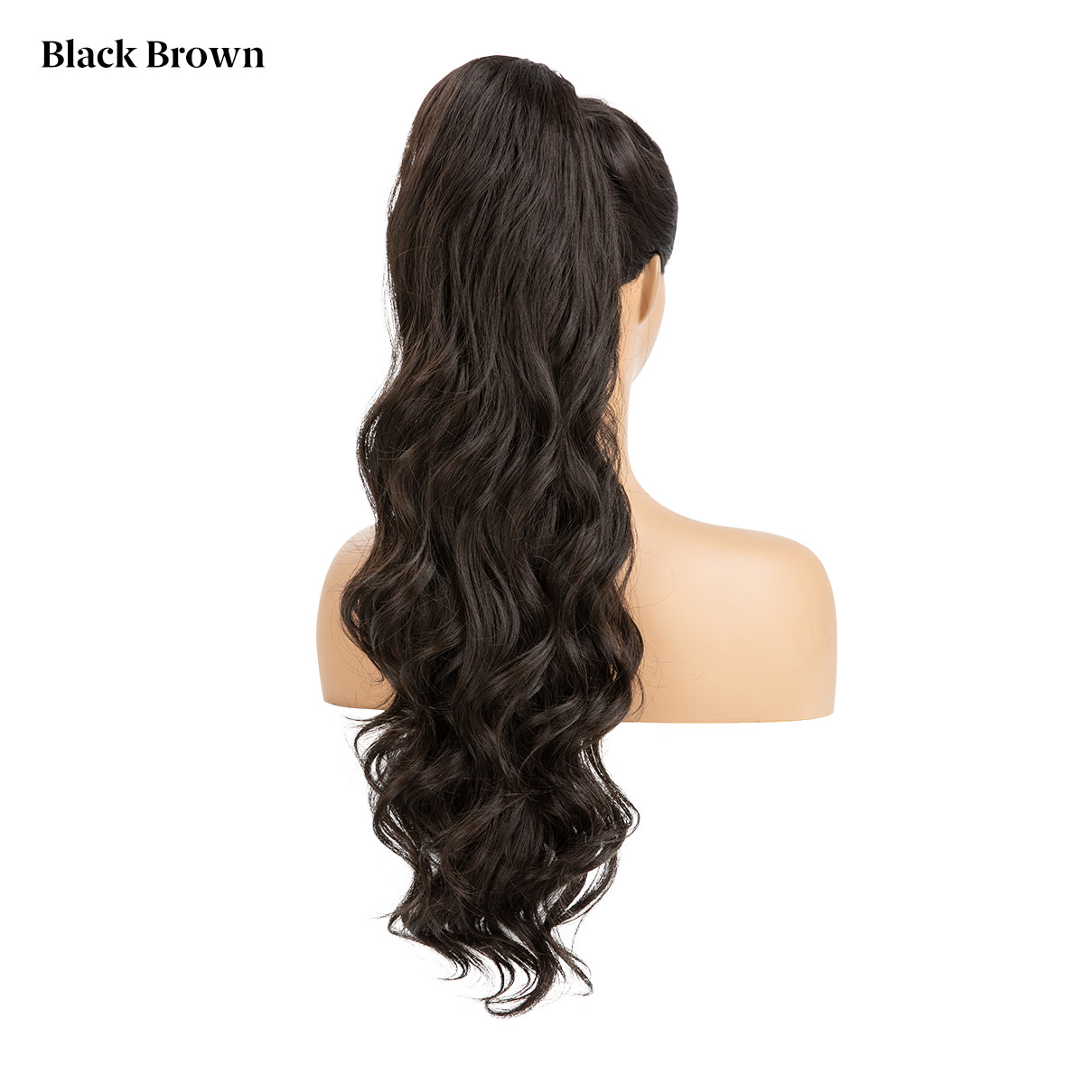 26" Synthetic Curly Hairpiece Long Ombre Invisible Instant Claw Clip In Hair Tails Ponytail Wig Extensions