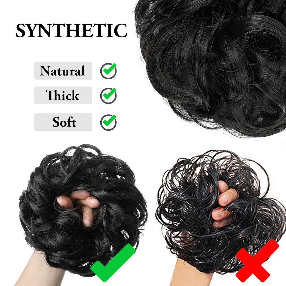 Hair Synthetic Elastic Band Chignon