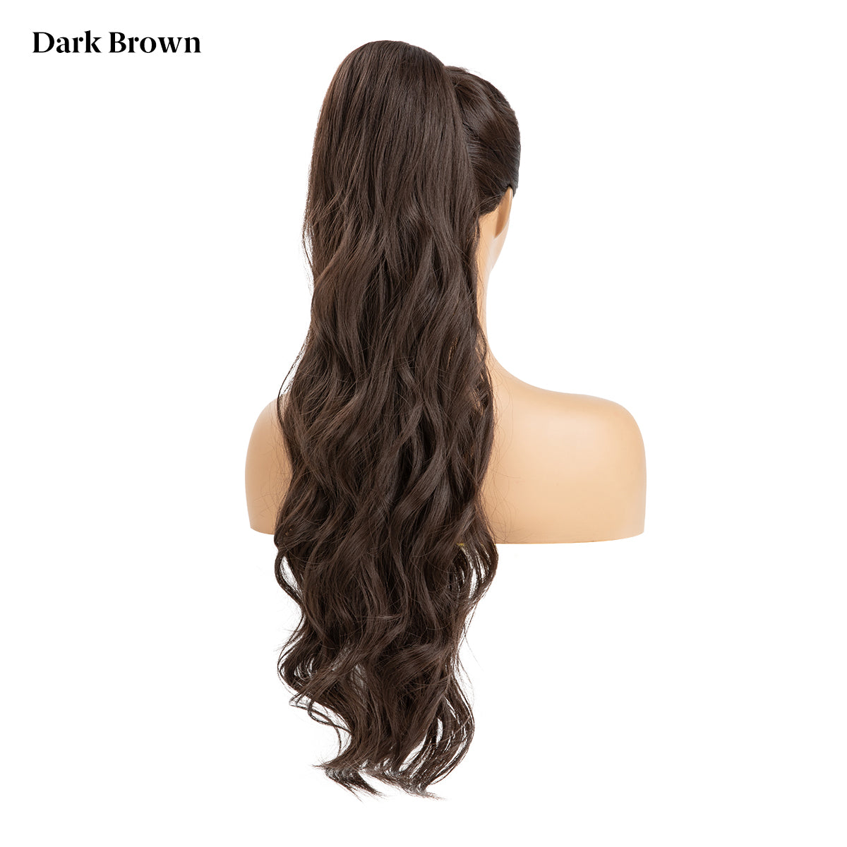 26" Synthetic Curly Hairpiece Long Ombre Invisible Instant Claw Clip In Hair Tails Ponytail Wig Extensions