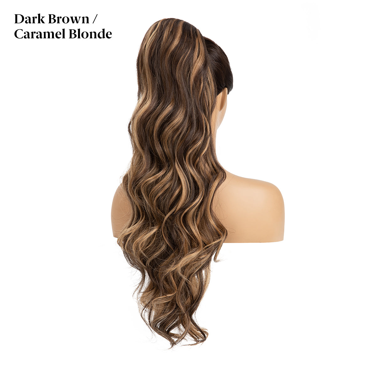 26" Synthetic Curly Hairpiece Long Ombre Invisible Instant Claw Clip In Hair Tails Ponytail Wig Extensions