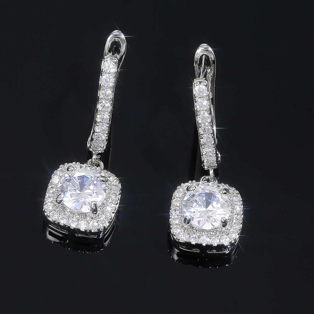 Micro Inlaid Zircon Versatile Earrings