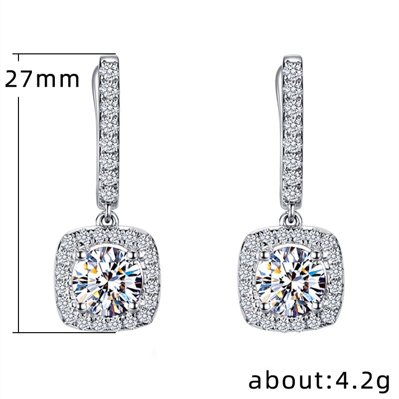 Micro Inlaid Zircon Versatile Earrings