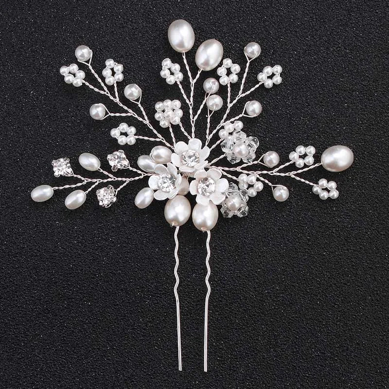 Miallo Fashion Pearls Wedding Hair Clip Bridal Hair Accessories Jewelry Flower Comb Hairpins Handmade Pearl Headpieces