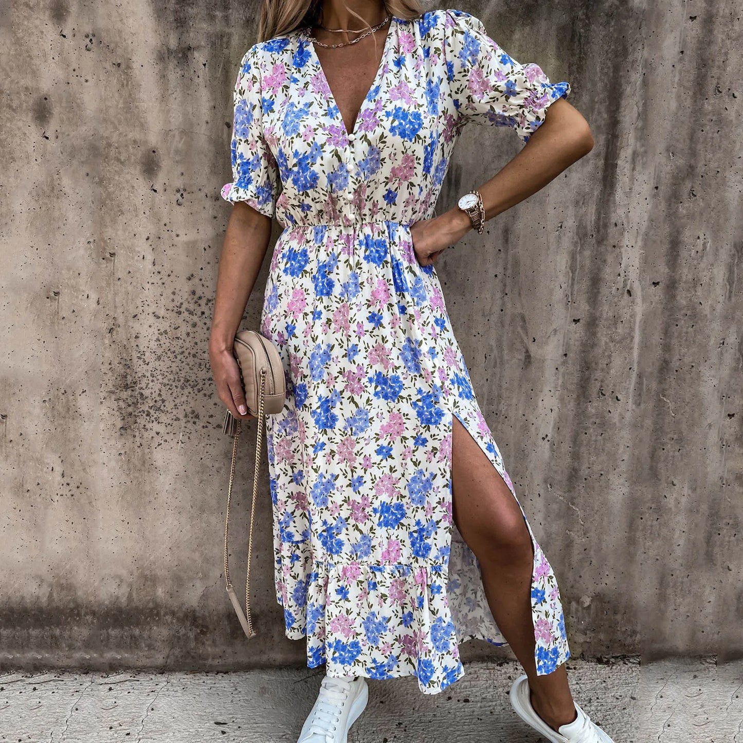 Elegant Summer Boho Floral Dress