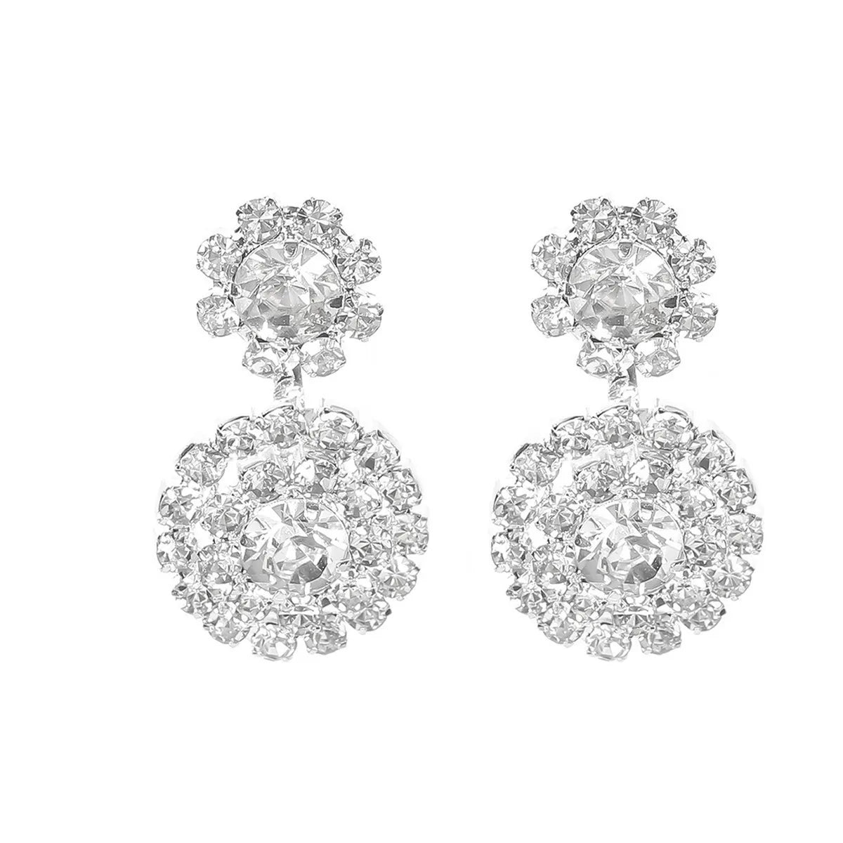 Delicate Zircon Snowflake Stud Earrings