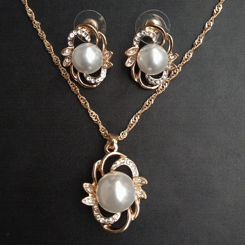 Several Pearl Jewelry Sets Fashion Gold/Silver Crystal