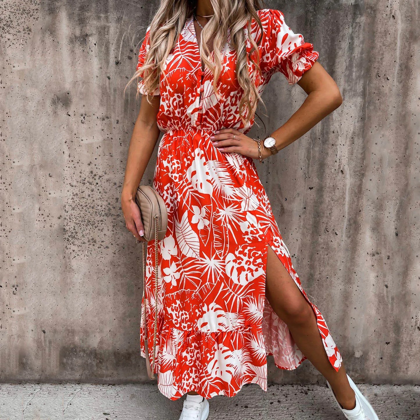 Elegant Summer Boho Floral Dress