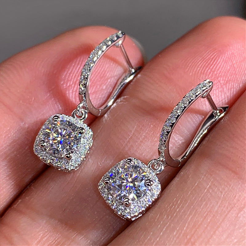 Micro Inlaid Zircon Versatile Earrings