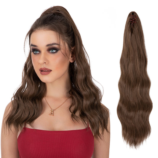 High Quality Long Curly Wavy SyntheticWave Curly Claw In Hair Ponytails Extensions Natural Wavy