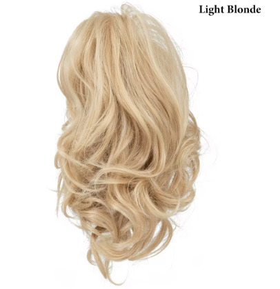 Ponytail Hair Extensions Short Curly Ponytail Natural Wavy Synthetic