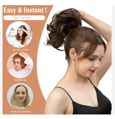 Ponytail Hair Extensions Short Curly Ponytail Natural Wavy Synthetic