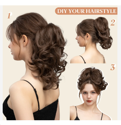 Ponytail Hair Extensions Short Curly Ponytail Natural Wavy Synthetic