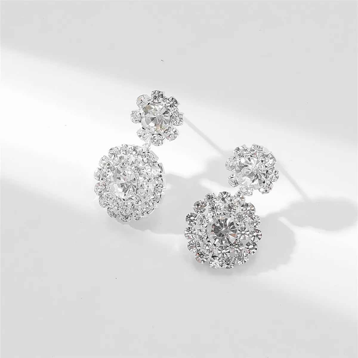 Delicate Zircon Snowflake Stud Earrings