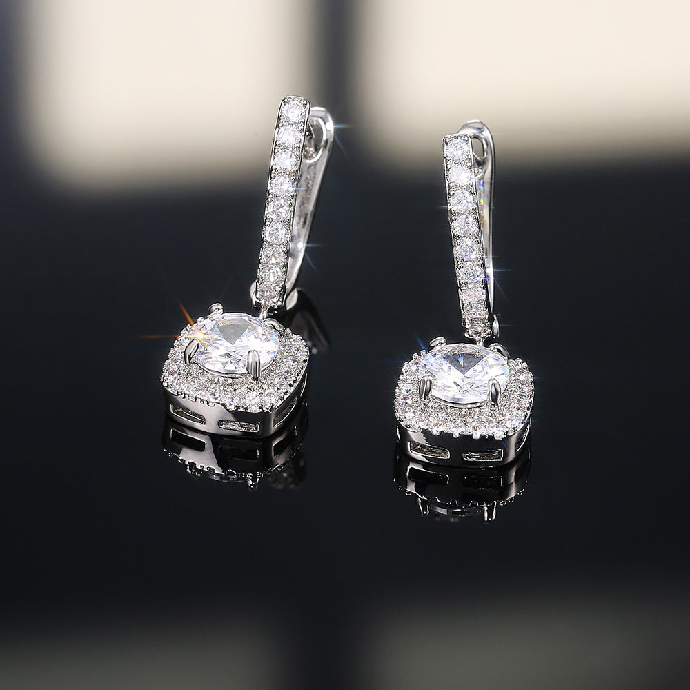 Micro Inlaid Zircon Versatile Earrings