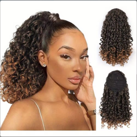 Curly Long Claw Drawstring Synthetic Ponytail Hair Extensions