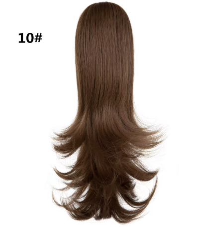 Ponytail 14" Synthetic Heat Resistant Gold Natural Long Curly Tail Wavy Claw In Instant