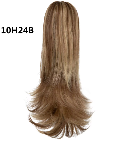 Ponytail 14" Synthetic Heat Resistant Gold Natural Long Curly Tail Wavy Claw In Instant