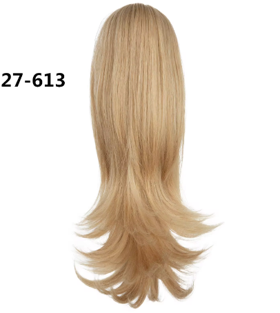 Ponytail 14" Synthetic Heat Resistant Gold Natural Long Curly Tail Wavy Claw In Instant