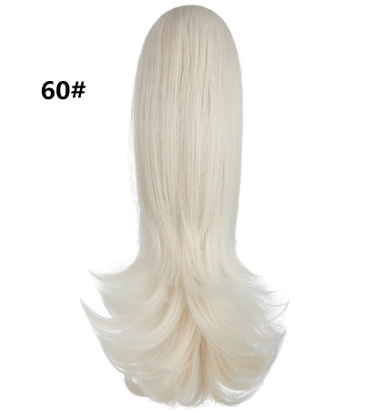 Ponytail 14" Synthetic Heat Resistant Gold Natural Long Curly Tail Wavy Claw In Instant